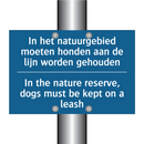 In het natuurgebied moeten honden /.../ - In the nature reserve, dogs must /.../