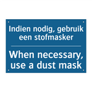 Indien nodig, gebruik een stofmasker /.../ - When necessary, use a dust mask /.../