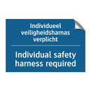 Individueel veiligheidsharnas /.../ - Individual safety harness required /.../