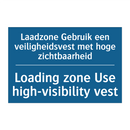 Laadzone Gebruik een veiligheidsvest /.../ - Loading zone Use high-visibility /.../
