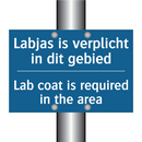 Labjas is verplicht in dit gebied /.../ - Lab coat is required in the area /.../