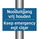Nooduitgang vrij houden - Keep emergency exit clear