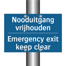 Nooduitgang vrijhouden - Emergency exit keep clear