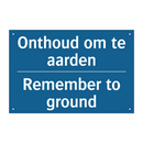 Onthoud om te aarden - Remember to ground & Onthoud om te aarden - Remember to ground