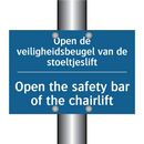 Open de veiligheidsbeugel van /.../ - Open the safety bar of the chairlift /.../