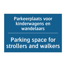 Parkeerplaats voor kinderwagens /.../ - Parking space for strollers and /.../