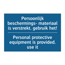 Persoonlijk beschermings- materiaal /.../ - Personal protective equipment /.../