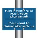 Plaatsen moeten na elk gebruik /.../ - Places must be cleaned after each /.../