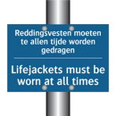 Reddingsvesten moeten te allen /.../ - Lifejackets must be worn at all /.../