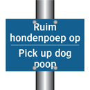 Ruim hondenpoep op - Pick up dog poop & Ruim hondenpoep op - Pick up dog poop