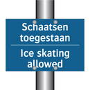 Schaatsen toegestaan - Ice skating allowed & Schaatsen toegestaan - Ice skating allowed