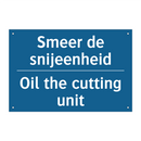 Smeer de snijeenheid - Oil the cutting unit & Smeer de snijeenheid - Oil the cutting unit