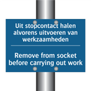 Uit stopcontact halen alvorens /.../ - Remove from socket before carrying /.../