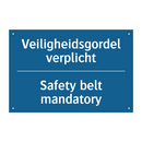Veiligheidsgordel verplicht - Safety belt mandatory