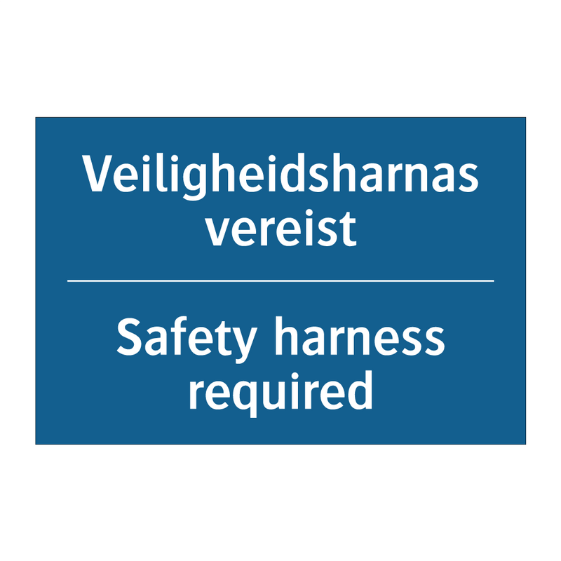 Veiligheidsharnas vereist - Safety harness required