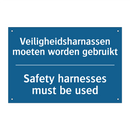 Veiligheidsharnassen moeten worden /.../ - Safety harnesses must be used
