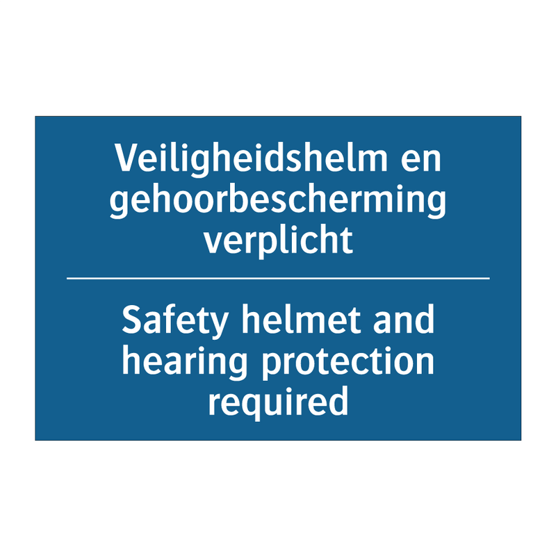Veiligheidshelm en gehoorbescherming /.../ - Safety helmet and hearing protection /.../