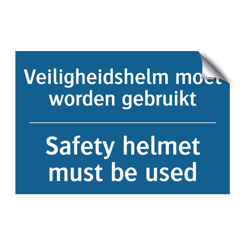 Veiligheidshelm moet worden gebruikt /.../ - Safety helmet must be used
