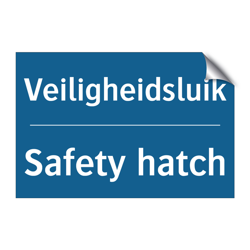 Veiligheidsluik - Safety hatch & Veiligheidsluik - Safety hatch & Veiligheidsluik - Safety hatch
