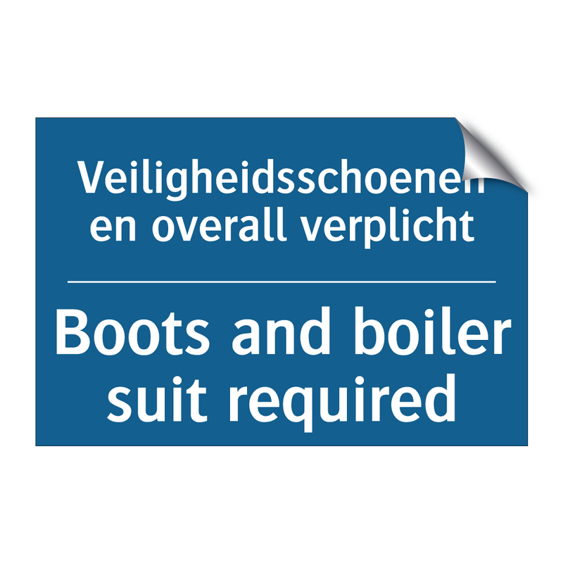 Veiligheidsschoenen en overall /.../ - Boots and boiler suit required
