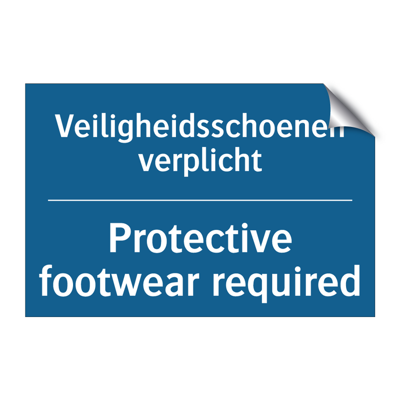 Veiligheidsschoenen verplicht - Protective footwear required