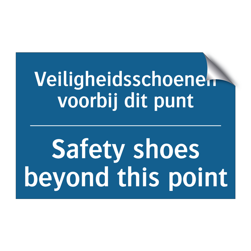 Veiligheidsschoenen voorbij dit /.../ - Safety shoes beyond this point