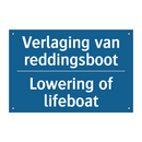 Verlaging van reddingsboot - Lowering of lifeboat