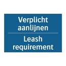 Verplicht aanlijnen - Leash requirement & Verplicht aanlijnen - Leash requirement