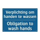 Verplichting om handen te wassen /.../ - Obligation to wash hands
