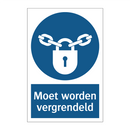 Moet worden vergrendeld & Moet worden vergrendeld & Moet worden vergrendeld
