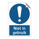 Niet in gebruik & Niet in gebruik & Niet in gebruik & Niet in gebruik