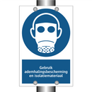 Gebruik ademhalingsbescherming en isolatiemateriaal