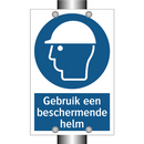 Gebruik een beschermende helm & Gebruik een beschermende helm & Gebruik een beschermende helm