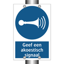 Geef een akoestisch signaal & Geef een akoestisch signaal & Geef een akoestisch signaal