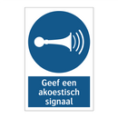 Geef een akoestisch signaal & Geef een akoestisch signaal & Geef een akoestisch signaal