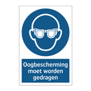 Oogbescherming moet worden gedragen & Oogbescherming moet worden gedragen