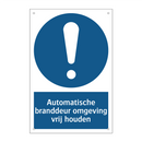 Automatische branddeur omgeving vrij houden & Automatische branddeur omgeving vrij houden