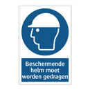 Beschermende helm moet worden gedragen & Beschermende helm moet worden gedragen