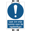 Laat 1m vrije ruimte voor de verdeelkast & Laat 1m vrije ruimte voor de verdeelkast