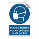 Maskers moeten worden gedragen in dit gebied & Maskers moeten worden gedragen in dit gebied