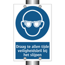 Draag te allen tijde veiligheidsbril bij het slijpen