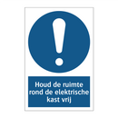 Houd de ruimte rond de elektrische kast vrij & Houd de ruimte rond de elektrische kast vrij