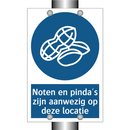Noten en pinda's zijn aanwezig op deze locatie & Noten en pinda's zijn aanwezig op deze locatie