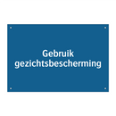 Gebruik gezichtsbescherming & Gebruik gezichtsbescherming & Gebruik gezichtsbescherming