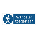 Wandelen toegestaan & Wandelen toegestaan & Wandelen toegestaan & Wandelen toegestaan