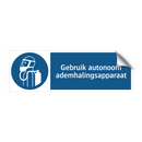 Gebruik autonoom ademhalingsapparaat & Gebruik autonoom ademhalingsapparaat