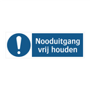 Nooduitgang vrij houden & Nooduitgang vrij houden & Nooduitgang vrij houden
