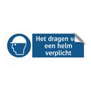 Het dragen van een helm verplicht & Het dragen van een helm verplicht