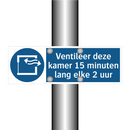 Ventileer deze kamer 15 minuten lang elke 2 uur & Ventileer deze kamer 15 minuten lang elke 2 uur