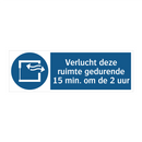 Verlucht deze ruimte gedurende 15 min. om de 2 uur